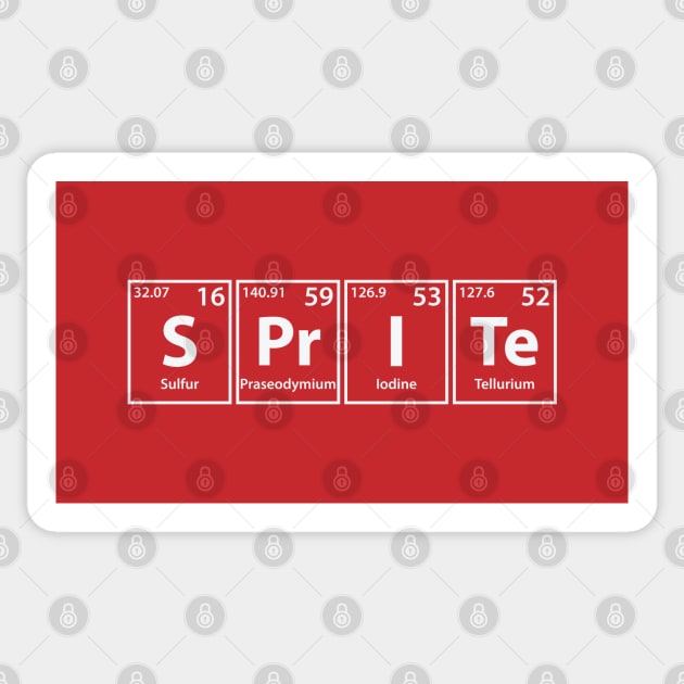 Sprite (S-Pr-I-Te) Periodic Elements Spelling Sticker by cerebrands